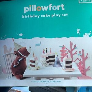 pillowfort Teal and Pink Birthday Cake Play Set